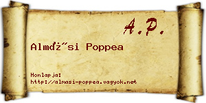 Almási Poppea névjegykártya